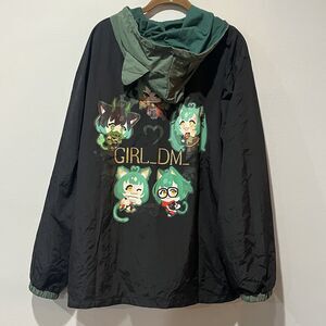 GIRL_DM_ Jacket Women’s 2XL OHMONAH Multiverse Black‎ Green Anime Full Zip